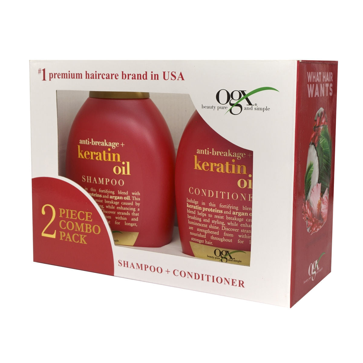 OGX Keratin Oil Shampoo + Conditioner  (385 ml + 385 ml) OGX
