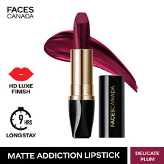 Faces Canada Matte Addiction Lipstick - Delicate Plum 09 (3.7g) Faces Canada