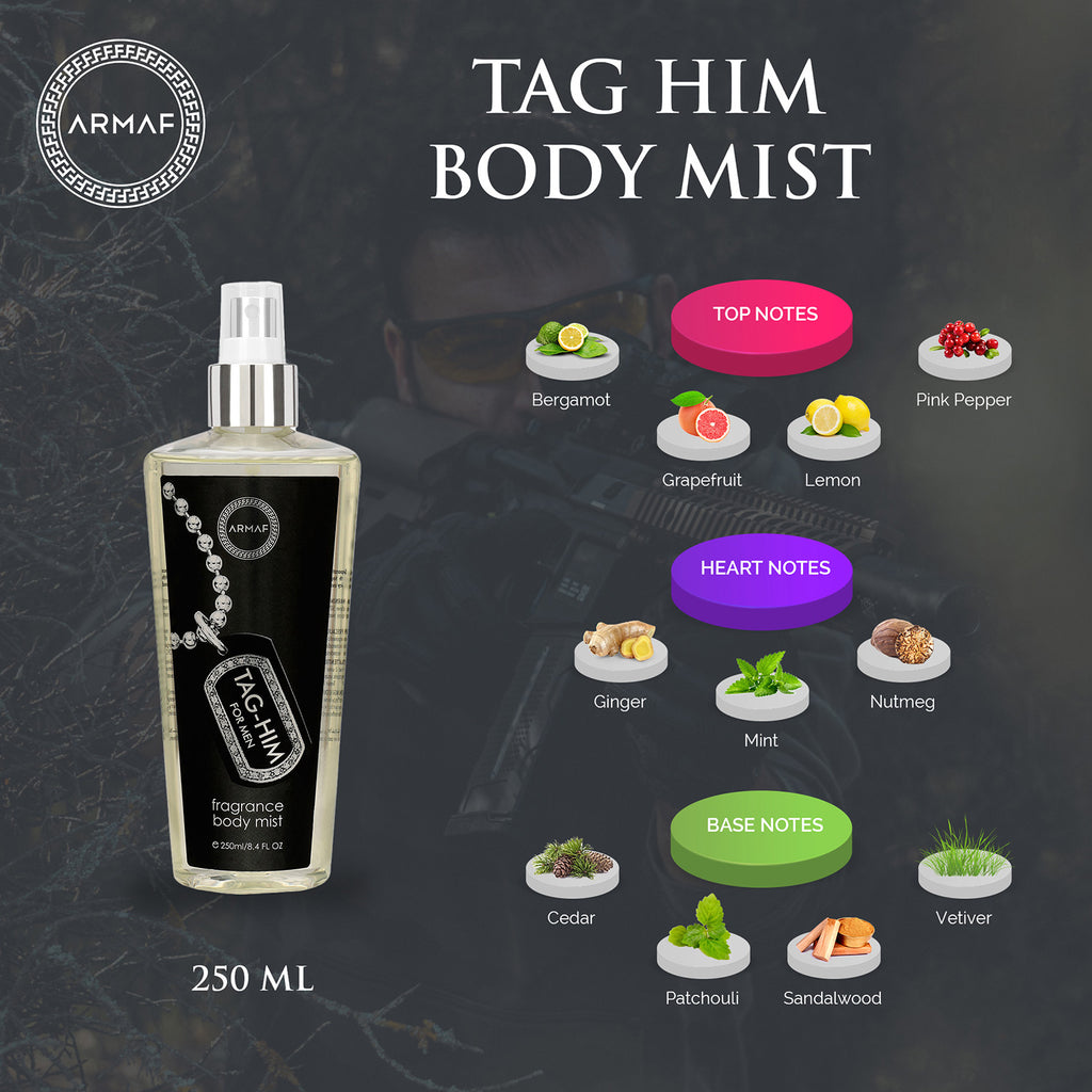 Armaf Tag Him For Men Fragrance Body Mist (250ml) Armaf