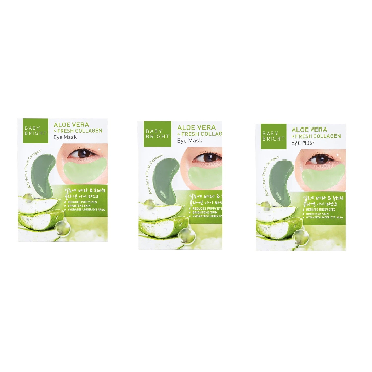 Baby Bright Aloe Vera & Fresh Collagen Eye Mask (Pack Of 3) Baby Bright