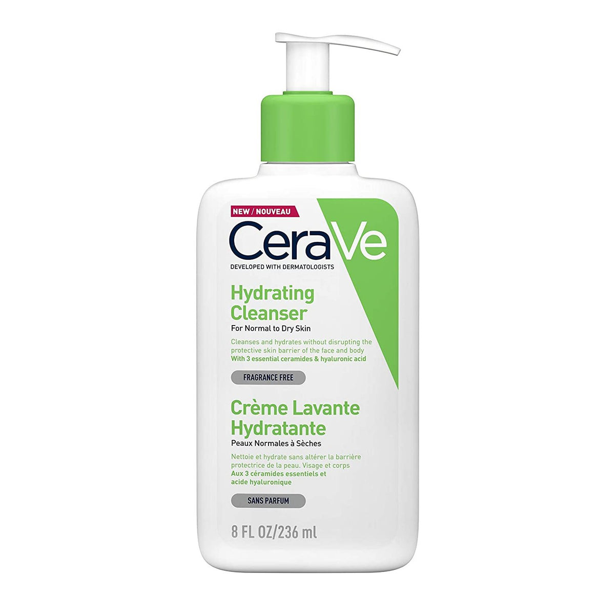 CeraVe Hydrating Cleanser for Normal to Dry Skin (8 FL OZ/236 ml) CeraVe