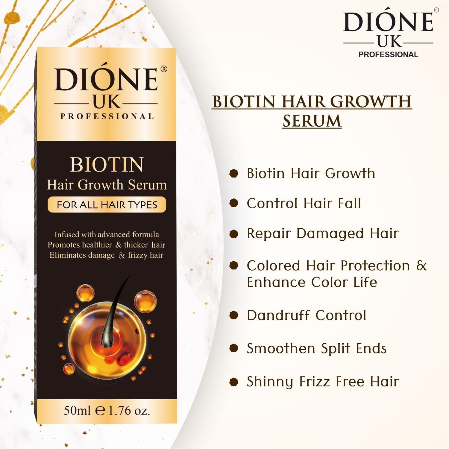 Dione Uk Biotin Hair Growth Serum (50ml) Dione UK
