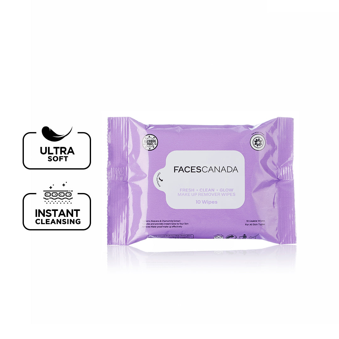 Faces Canada Fresh Clean Glow Makeup Remover Wipes Faces Canada