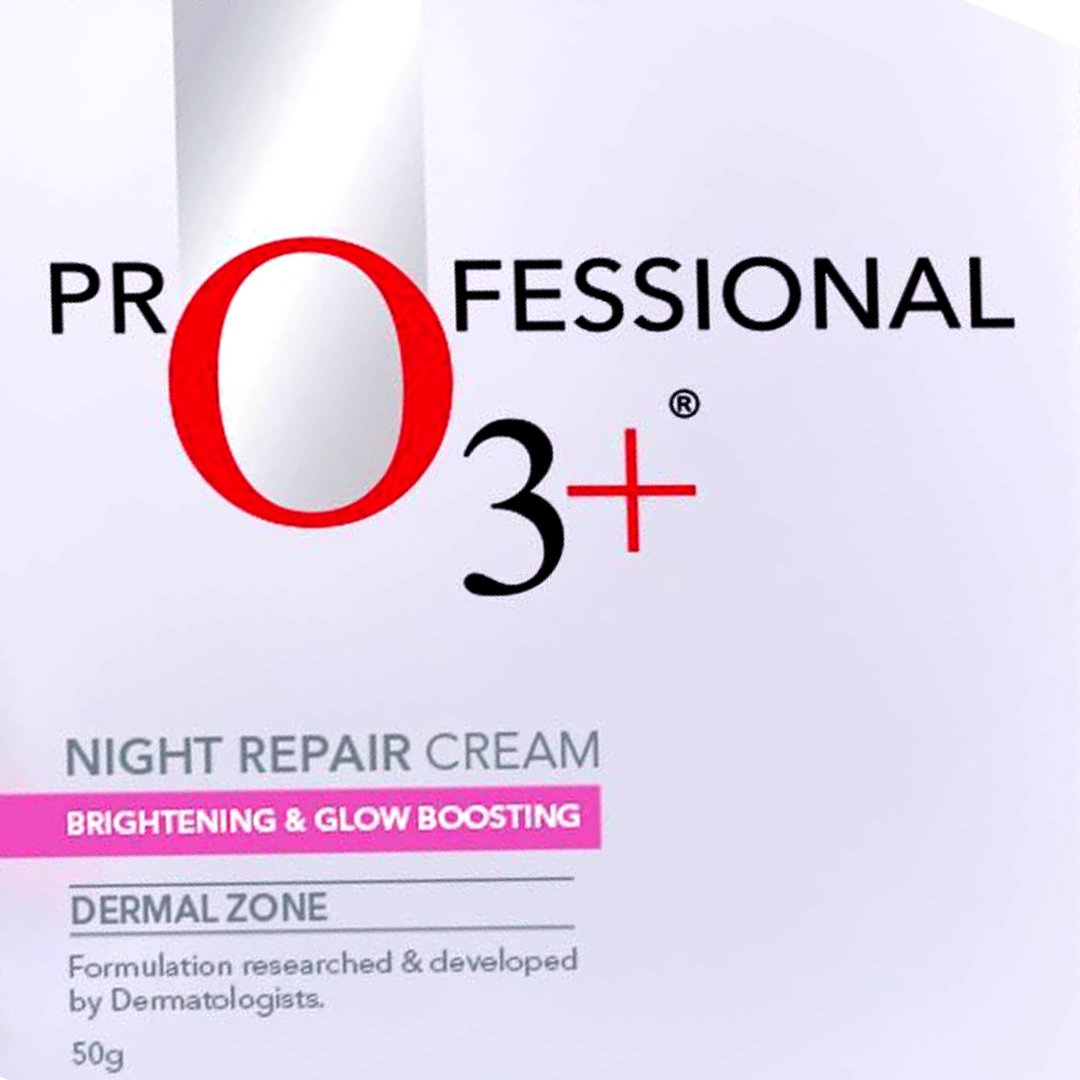 O3+ Night Repair Cream Brightening & Glow Boosting Dermal Zone (50gm) O3+ Professional