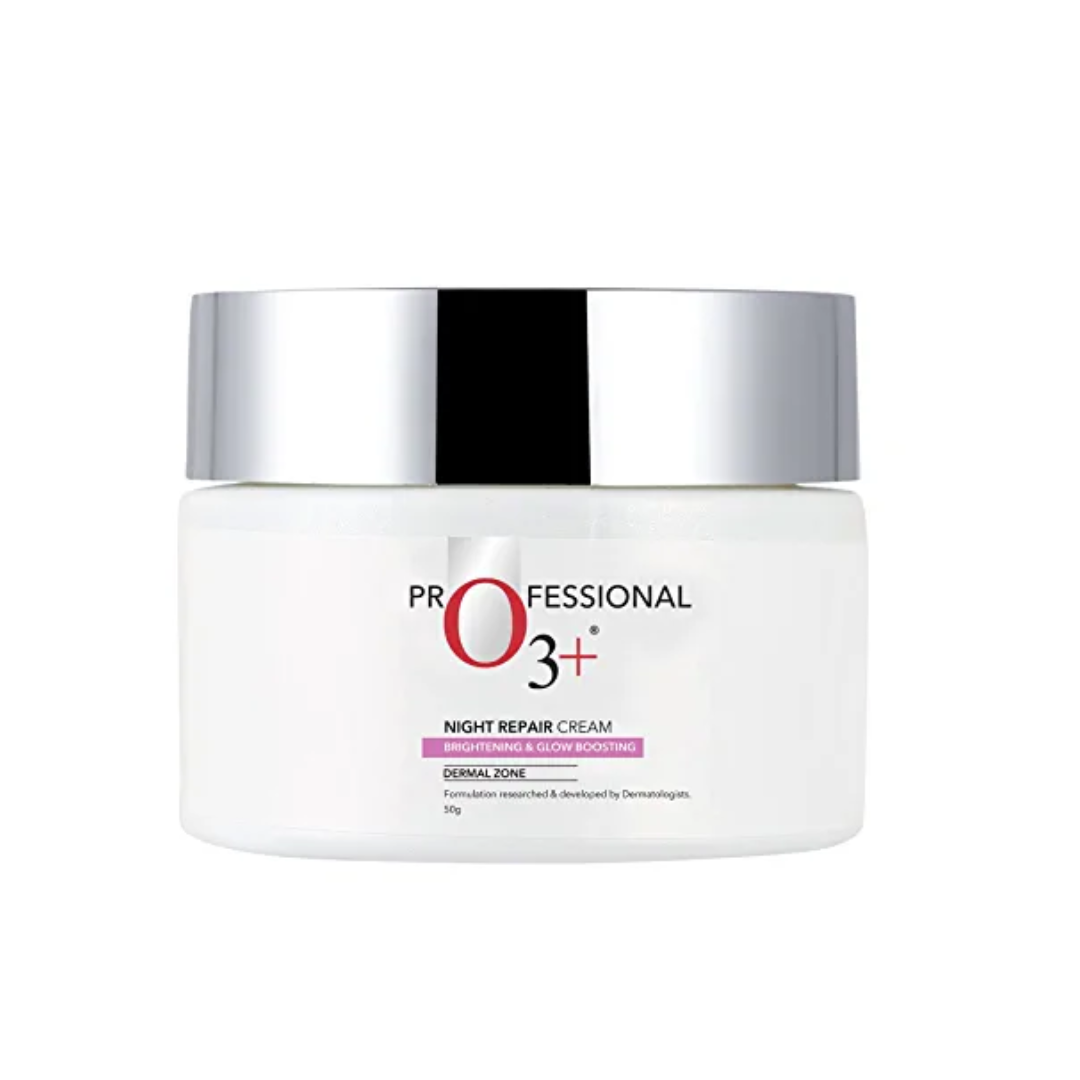 O3+ Night Repair Cream Brightening & Glow Boosting Dermal Zone (50gm) O3+ Professional