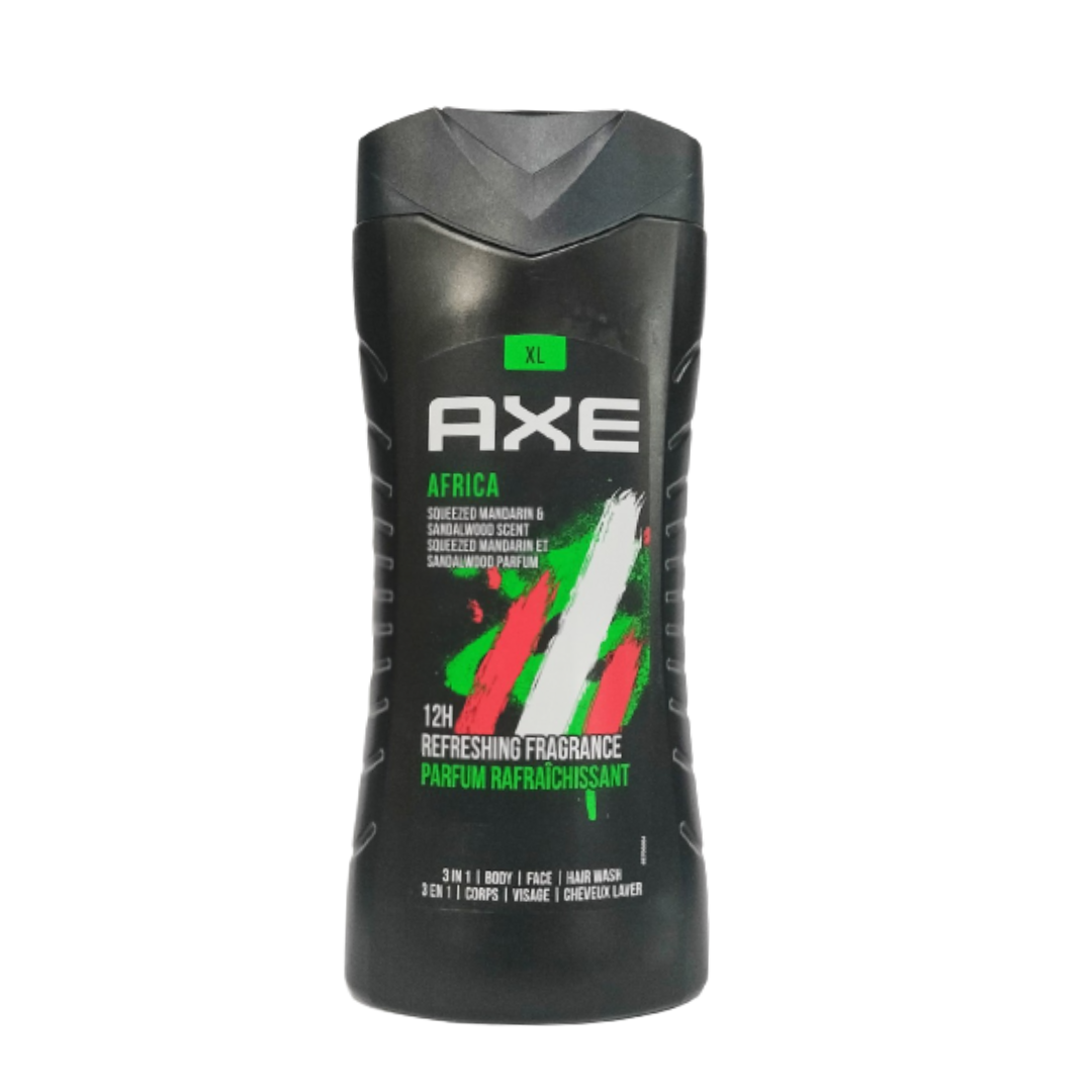 AXE Africa Squeezed Mandarin & Sandalwood Scent 3 In 1 Body Face & Hair Wash (400ml) Axe