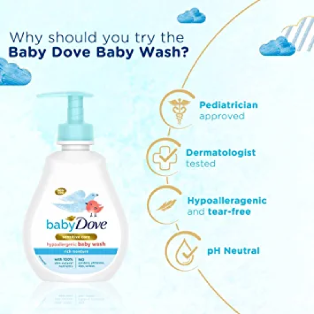 Baby Dove Rich Moisture Baby Wash (200 ml) Dove Baby