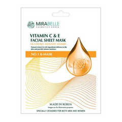 Mirabelle Cosmetics Korea Vitamin C & E Facial Sheet Mask (25ml) Mirabelle