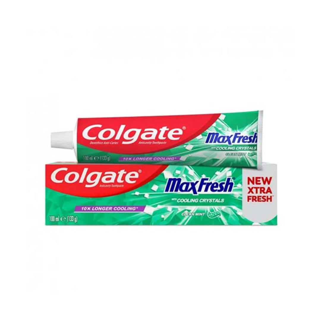 Colgate Max Fresh Clean Mint Toothpaste with New Extra Fresh Cooling Crystals (133g) Colgate