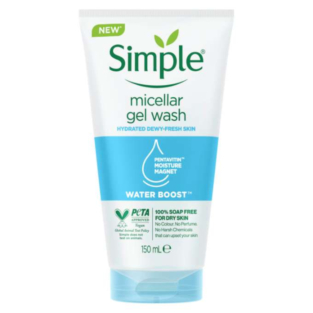 Simple Water Boost Micellar Facial Gel Wash (150ml) Simple