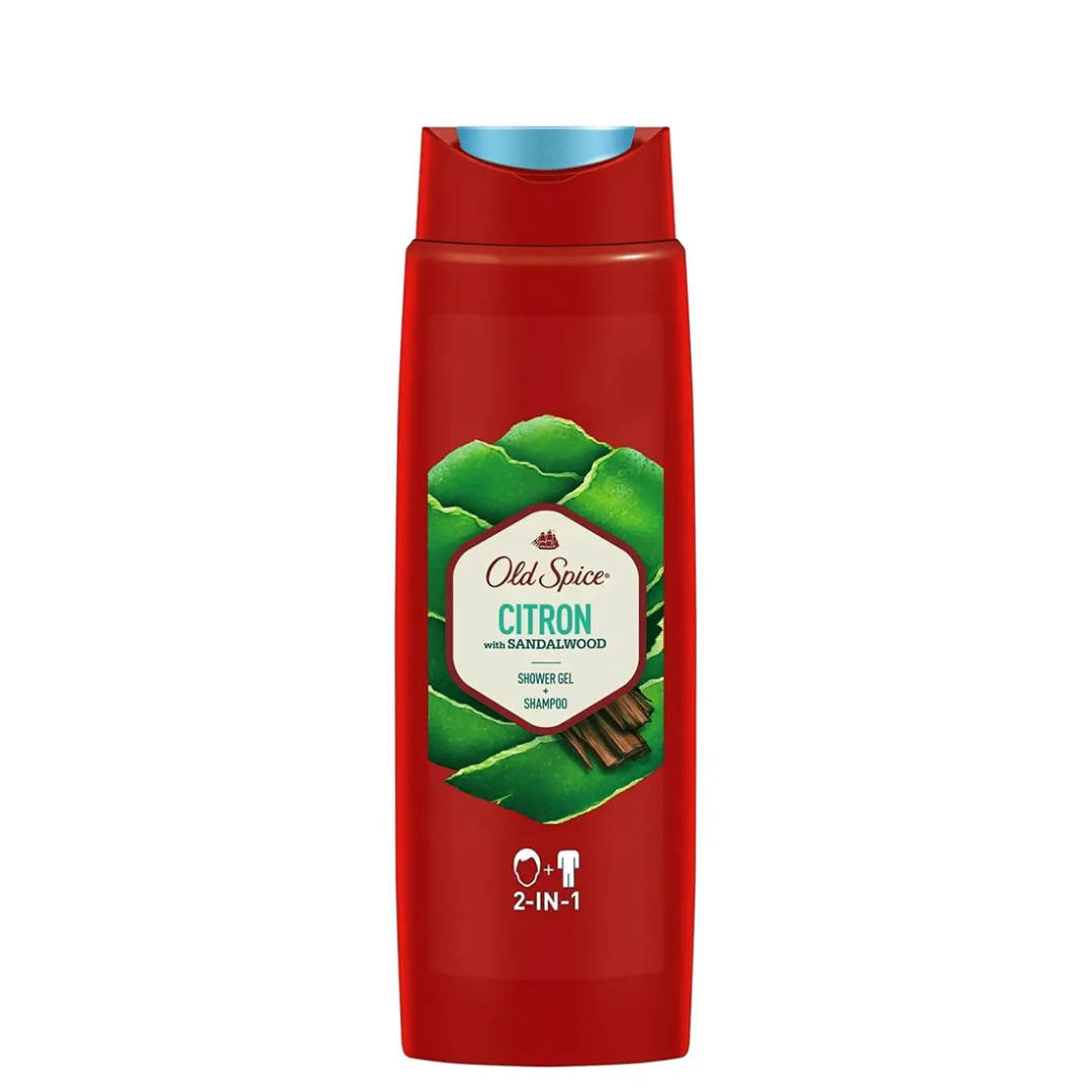 Old Spice Citron Shampoo & Shower Gel 2 in 1 with Sandalwood Scent - (400ml) Old Spice