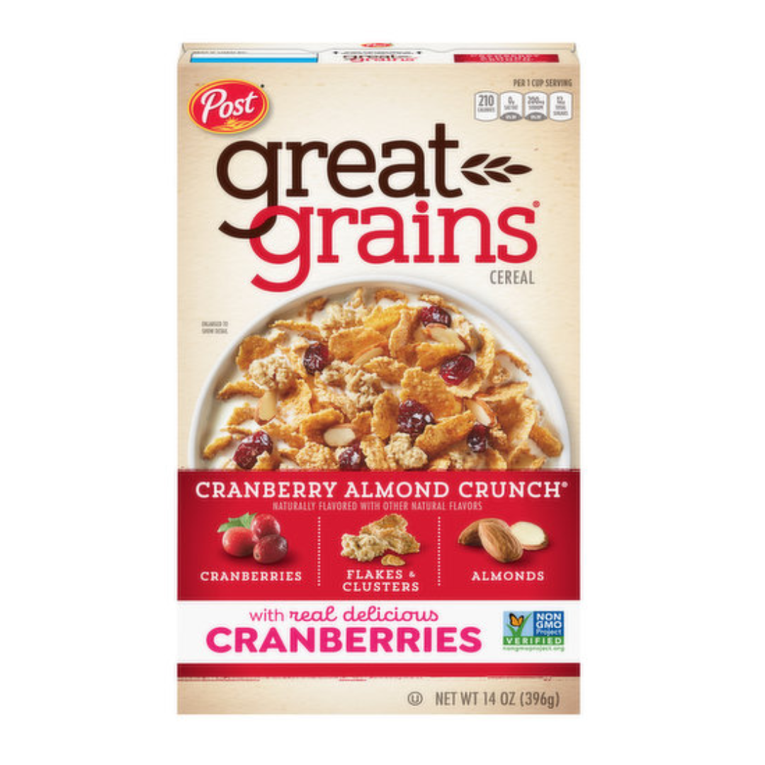Post Great Grains Cranberry Almond Crunch Cereal (396g) Post