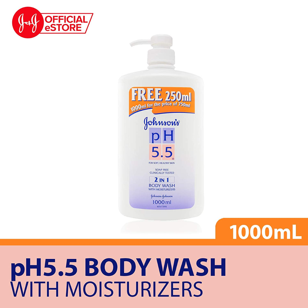 Johnson's PH 5.5 2 in 1 Body Wash with Moisturizers (1000ml) Johnson's