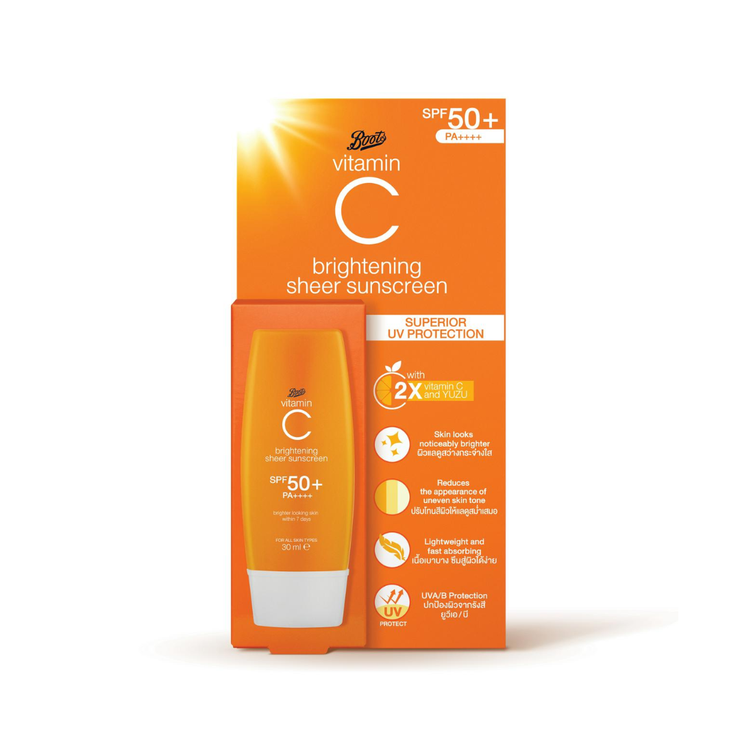 Vitamin C Brightening Sheer Sunscreen SPF50+ PA++++ (30ml) Boots