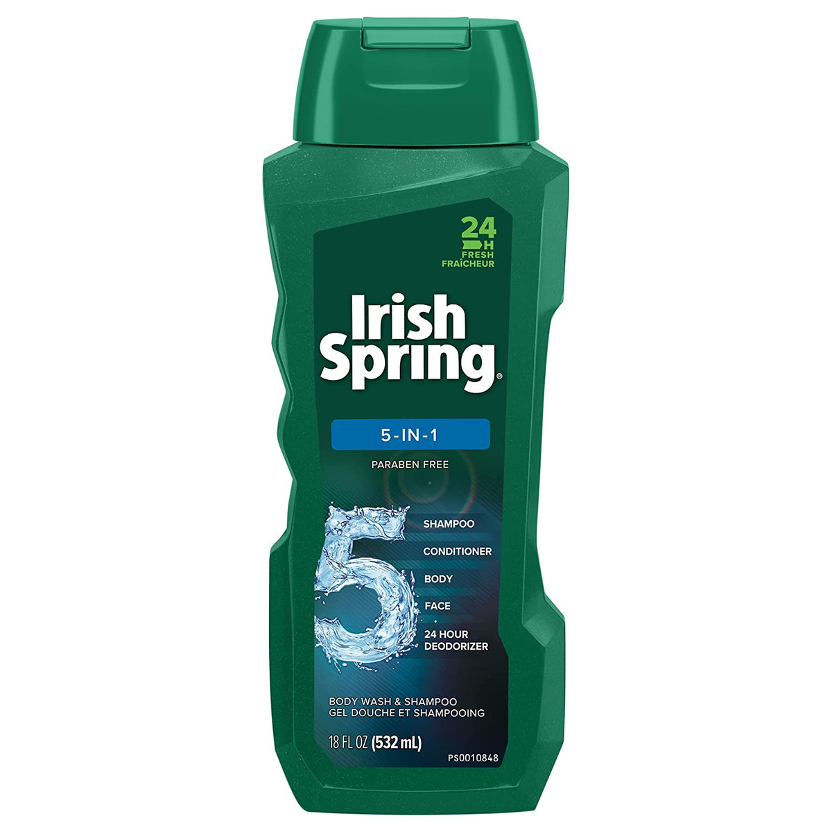 Irish Spring 5 in 1 Body Wash & Shampoo (532ml) Irish Spring