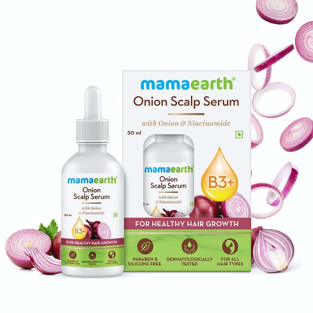 MamaEarth Onion Scalp Serum with Onion & Niacinamide for Healthy Hair Growth (50 ml) MamaEarth