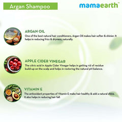 MamaEarth Argan Shampoo with Argan & Apple Cider Vinegar for Frizz free & Stronger Hair (250 ml) MamaEarth