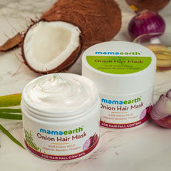 MamaEarth Onion Hair Mask For Hair Fall Control With Onion Oil and Organic Bamboo Vinegar (200 ml) MamaEarth