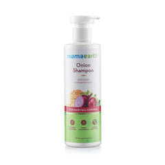 MamaEarth Onion Shampoo for Hair Growth and Hair Fall Control with Onion Oil and Plant Keratin (250 ml) MamaEarth