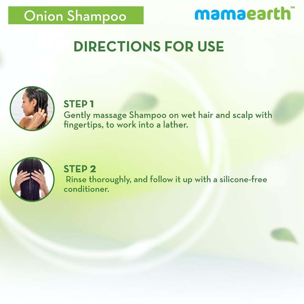 MamaEarth Onion Shampoo for Hair Growth and Hair Fall Control with Onion Oil and Plant Keratin (250 ml) MamaEarth