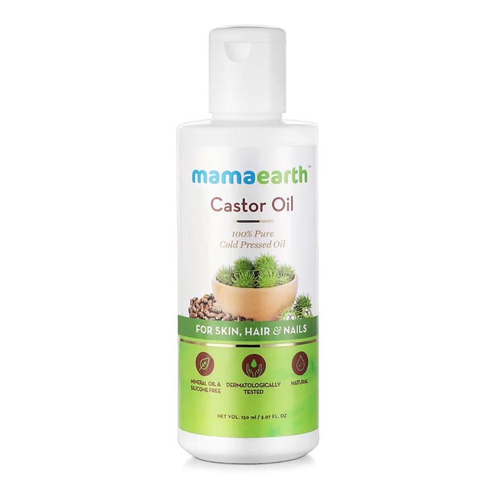 MamaEarth Castor Oil for Healthier Skin Hair and Nails with 100% Pure and Natural Cold Pressed Oil (150 ml) MamaEarth