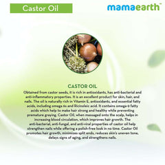 MamaEarth Castor Oil for Healthier Skin Hair and Nails with 100% Pure and Natural Cold Pressed Oil (150 ml) MamaEarth