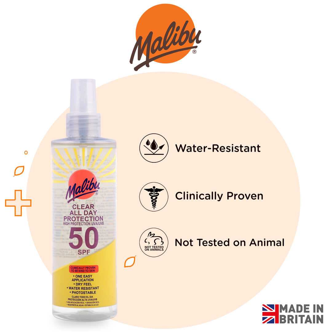 Malibu Clear All Day Protection SPF 50 (250 ml) Malibu
