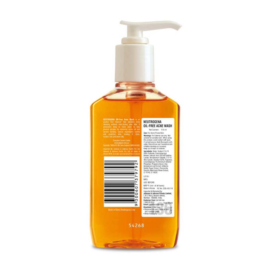 Neutrogena Oil Free Acne Wash (175 ml) Neutrogena