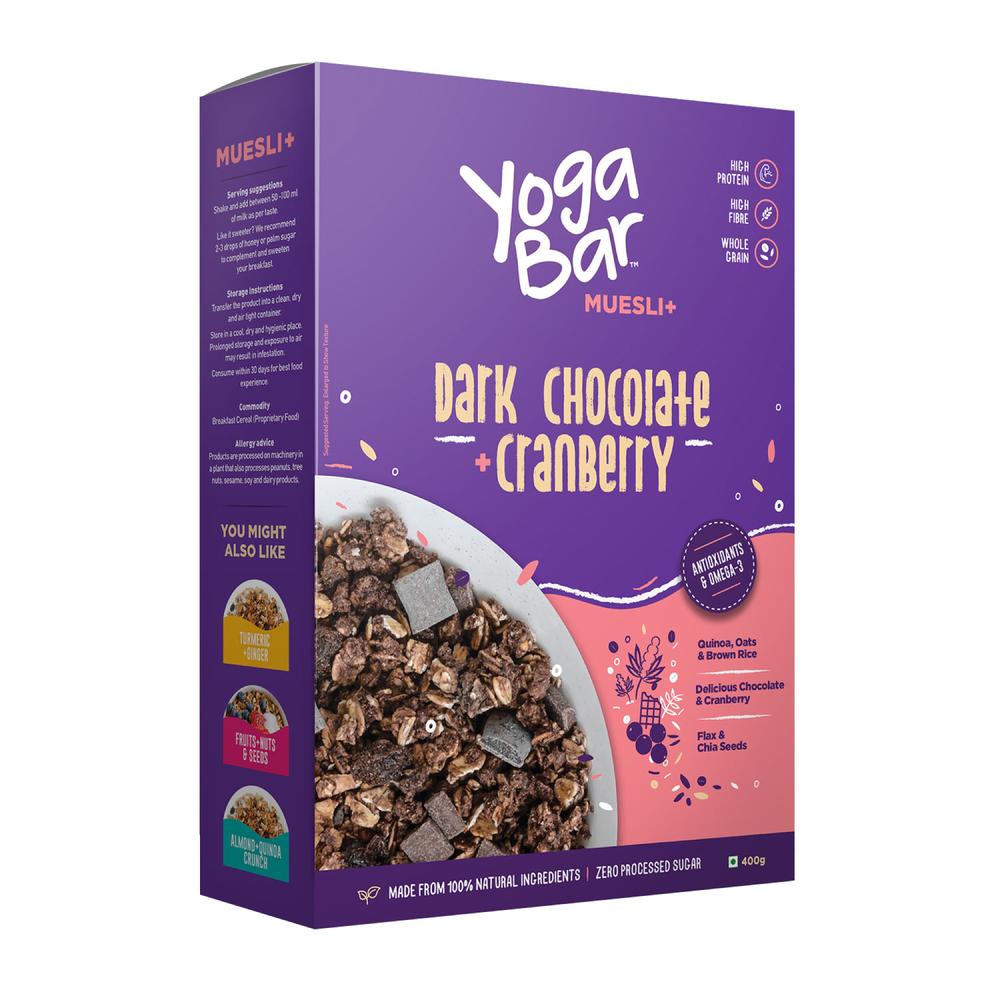 Yoga Bar Dark Chocolate + Cranberries Wholegrain Muesli (400 g) Yoga Bar