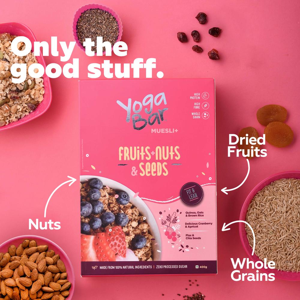 Yoga Bar Fruits, Nuts + Seeds Wholegrain Muesli (400 g) Yoga Bar