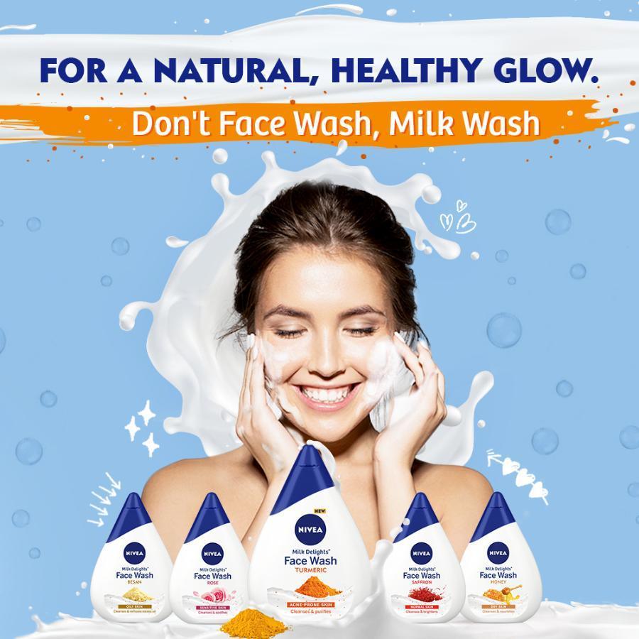 Nivea Milk Delights Turmeric (Acne Prone Skin) Face Wash (100 ml) Nivea
