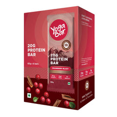 Yoga Bar Cranberry Blast 20g Protein Bars (60 g x 6 Bars) Yoga Bar