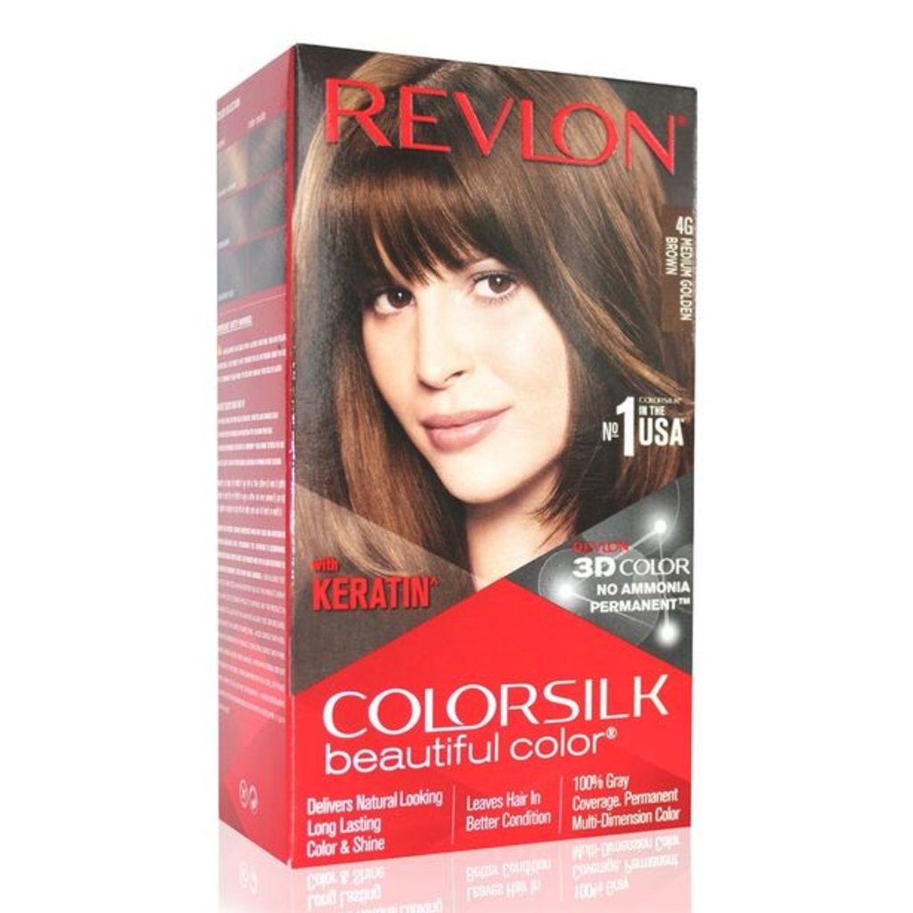 Revlon Colorsilk Hair Color 4G Medium Golden Brown (40 ml + 40 ml + 11.8 ml) Revlon