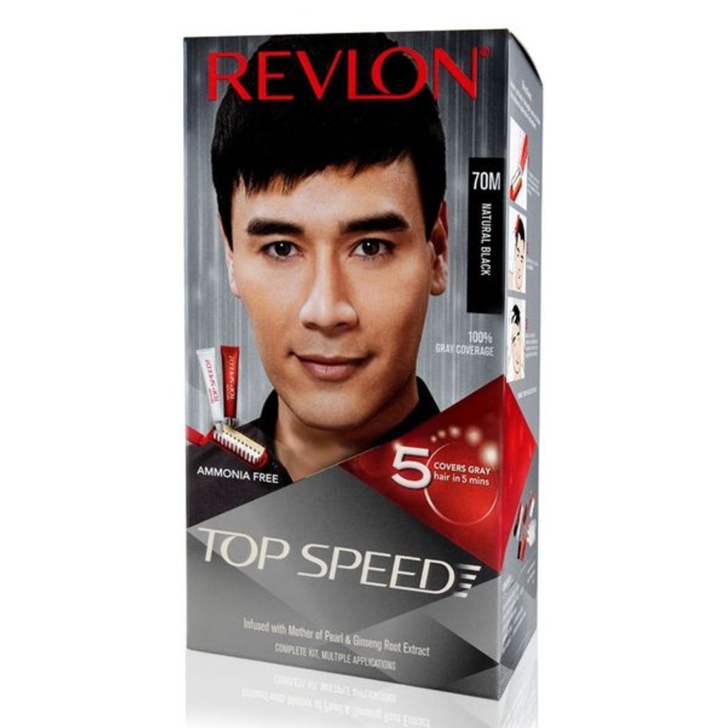 Revlon Top Speed Hair Color 70 Natural Black (40 g + 40 g + 15 ml) Revlon