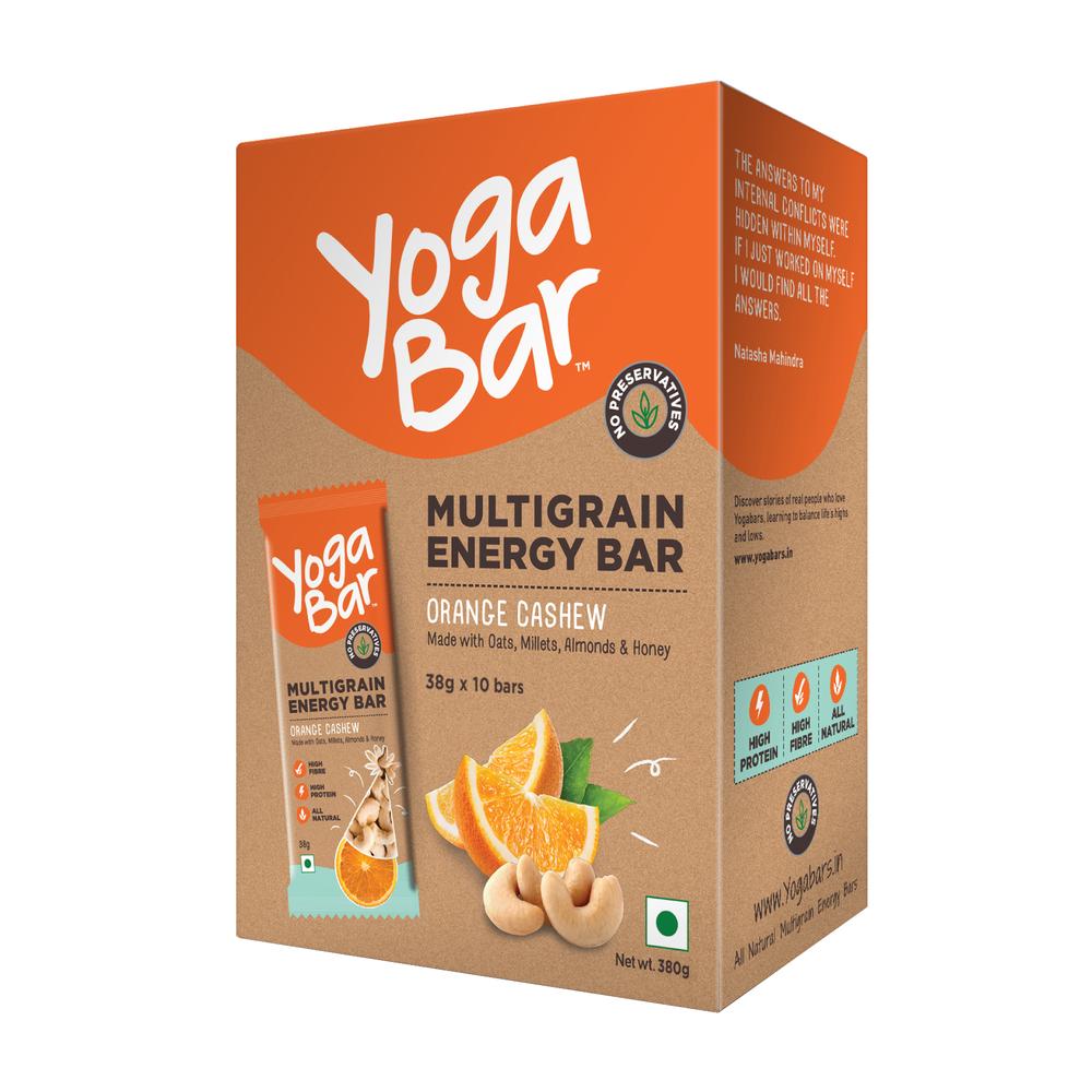 Yoga Bar Orange Cashew Multigrain Energy Bar (38 g x 6 Bars) Yoga Bar