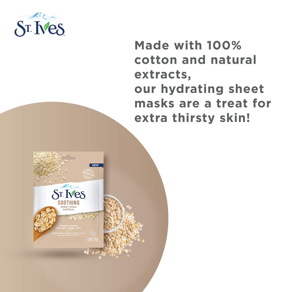 St. Ives Soothing Oatmeal Mask Sheet (1 pc) St. Ives