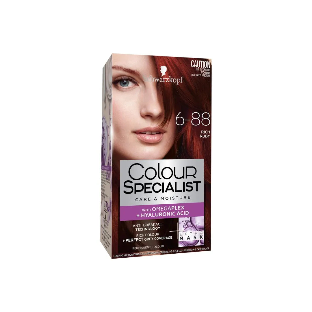 Schwarzkopf Color 6-88 Rich Ruby Specialist Care & Moisture Permanent Hair Colour (1n) Schwarzkopf
