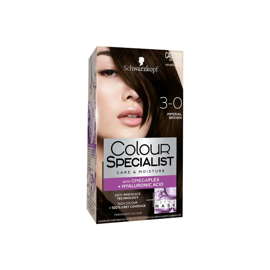 Schwarzkopf Color 3-0 Imperial Brown Specialist Care & Moisture Permanent Hair Colour (1n) Schwarzkopf