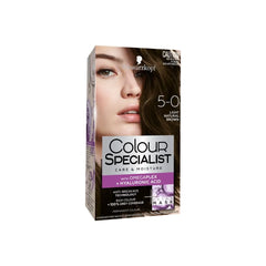 Schwarzkopf Color 5-0 Light Natural Brown Specialist Care & Moisture Permanent Hair Colour (1n) Schwarzkopf