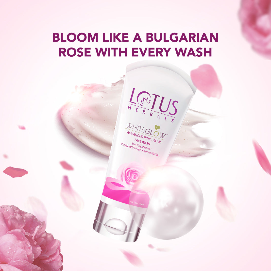 Lotus Herbals Whiteglow Advanced Pink Glow Face Wash (100 gm) Lotus Herbals