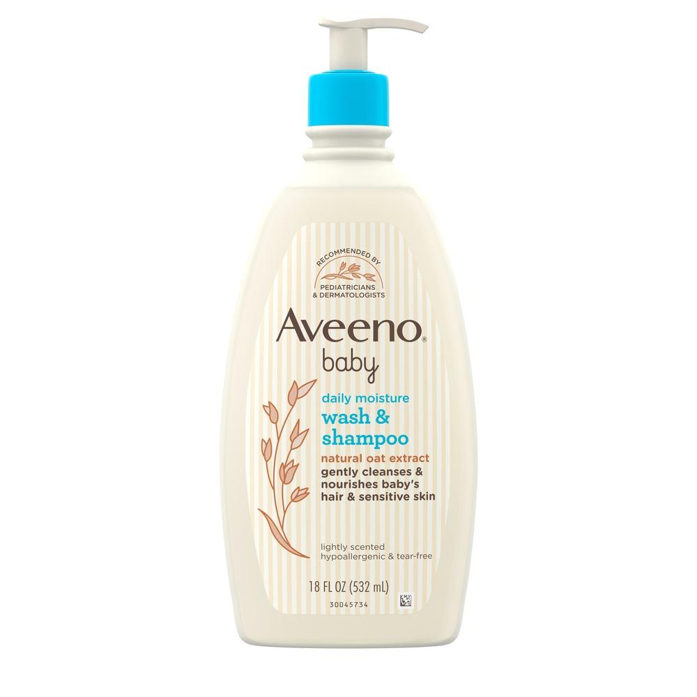 Aveeno Baby Daily Moisture Wash & Shampoo (532 ml) Aveeno Baby