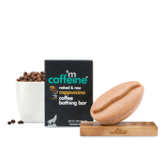 Mcaffeine Naked & Raw Cappuccino Coffee Bathing Bar (100 g) Mcaffeine