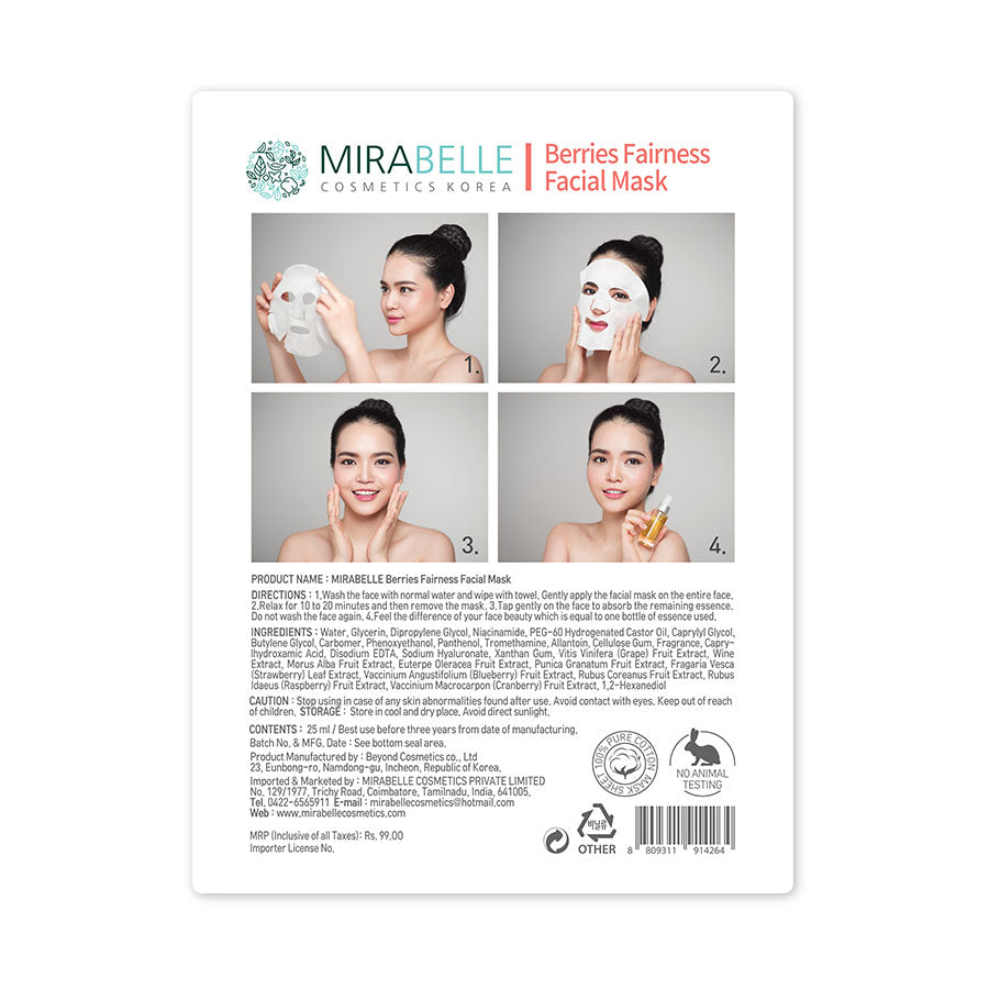 Mirabelle Berries Fairness Facial Mask (25 ml) Mirabelle