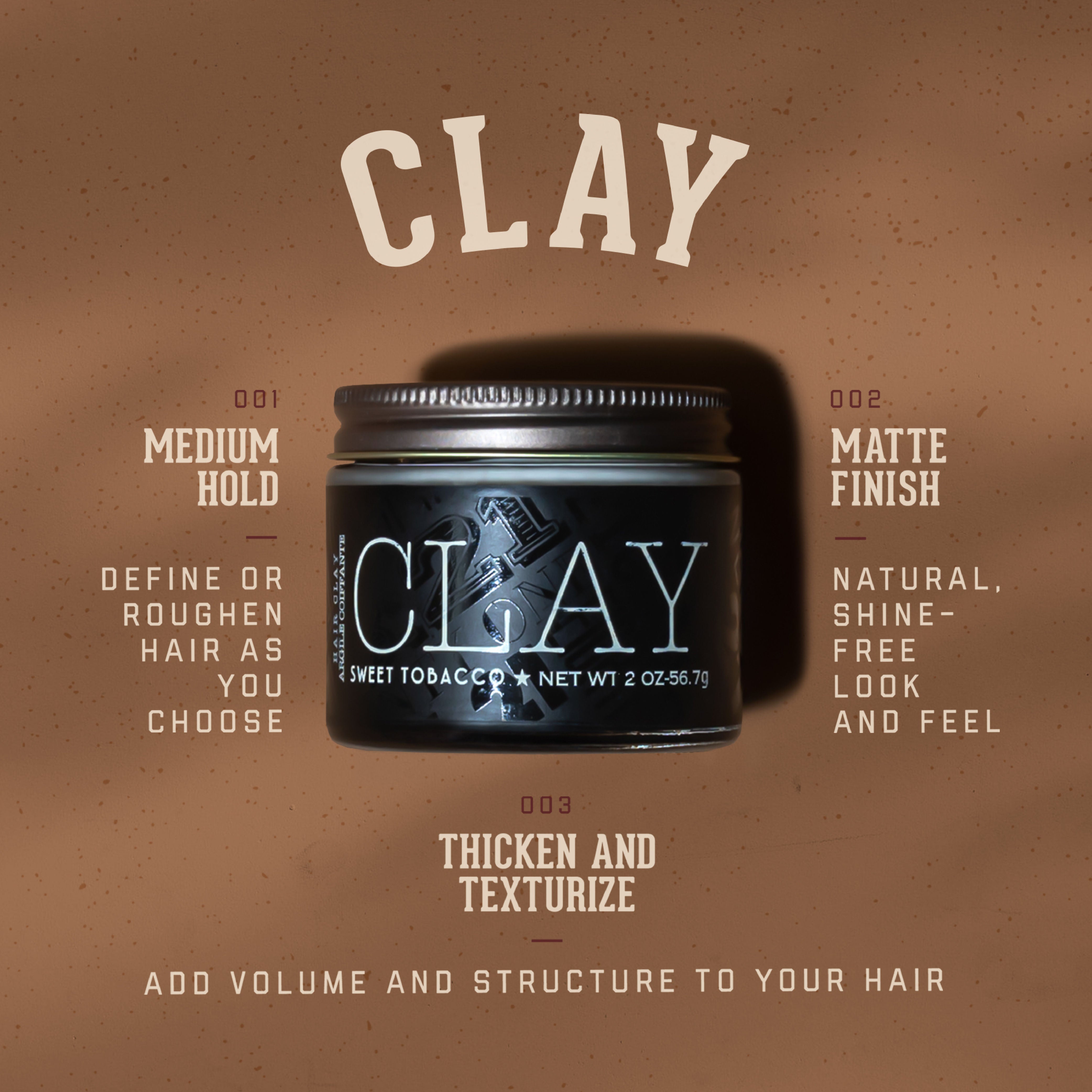 18.21 Man Made Hair Clay Sweet Tobacco (56.7 g) 18.21 Manmade