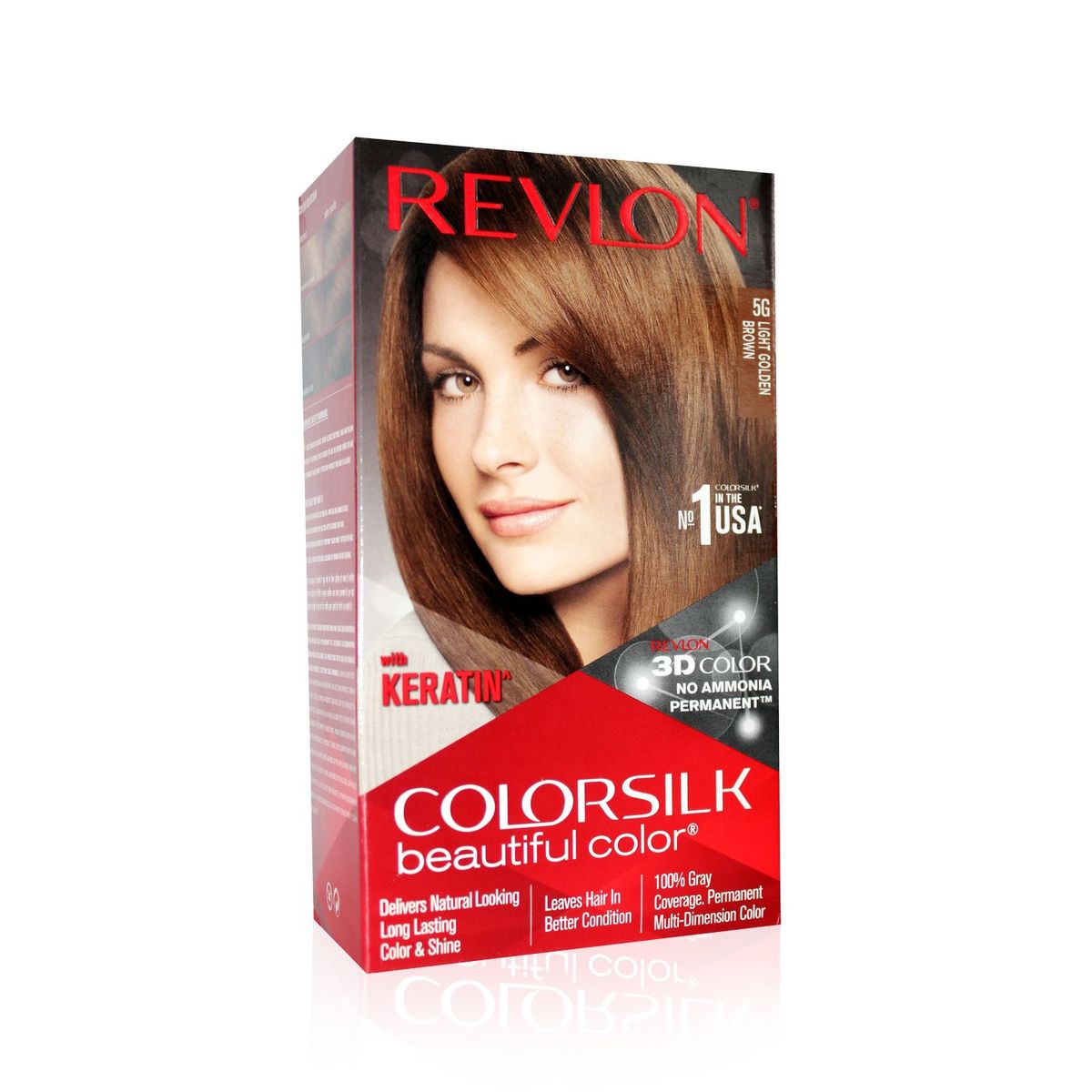 Revlon Colorsilk Hair Color 5G Light Golden Brown (40 ml + 40 ml + 11.8 ml) Revlon