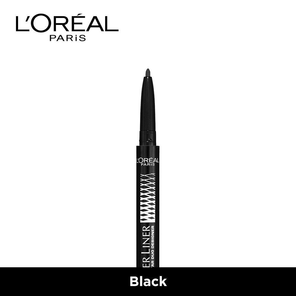 L'Oreal Paris Super Liner Super Star Duo Designer - Black (0.1gm+0.55gm) L'Oréal Paris Makeup