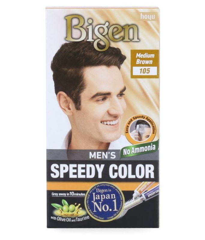 Bigen Men's Speedy Color - Medium Brown 105 (80g) Bigen