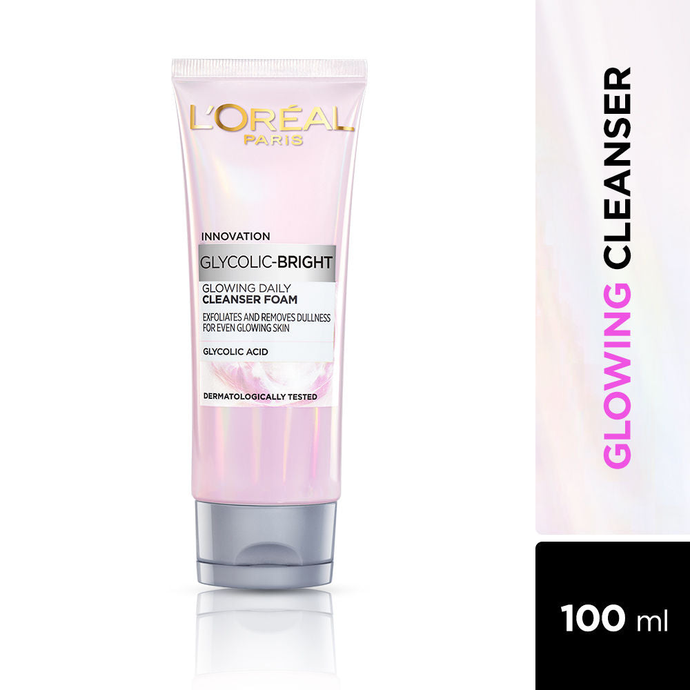 L'Oreal Paris Glycolic Bright Daily Foaming Face Cleanser (100ml) L'Oréal Paris Makeup