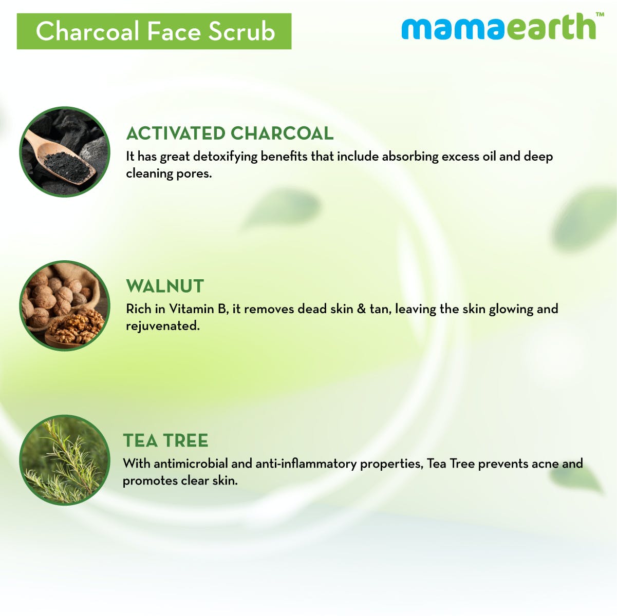 MamaEarth Charcoal Face Scrub (100 g) MamaEarth