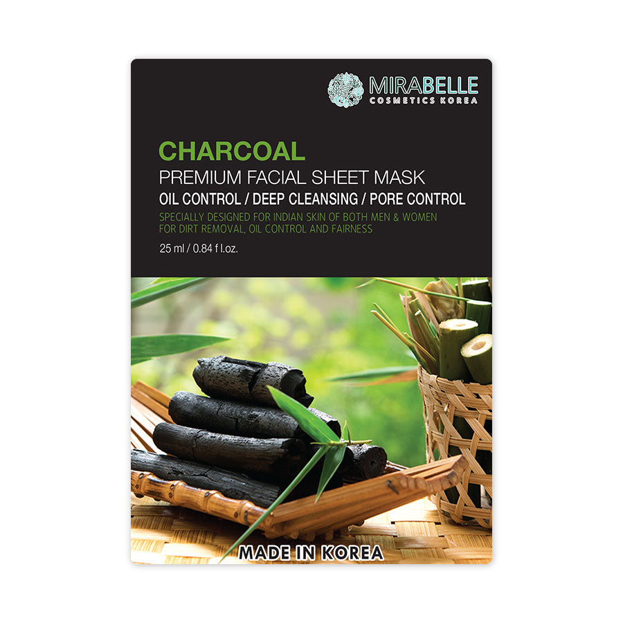 Mirabelle Charcoal Premium Facial Sheet Mask (25 ml) Mirabelle